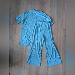 Dressed in LALA Sky Blue Wide-Leg Set